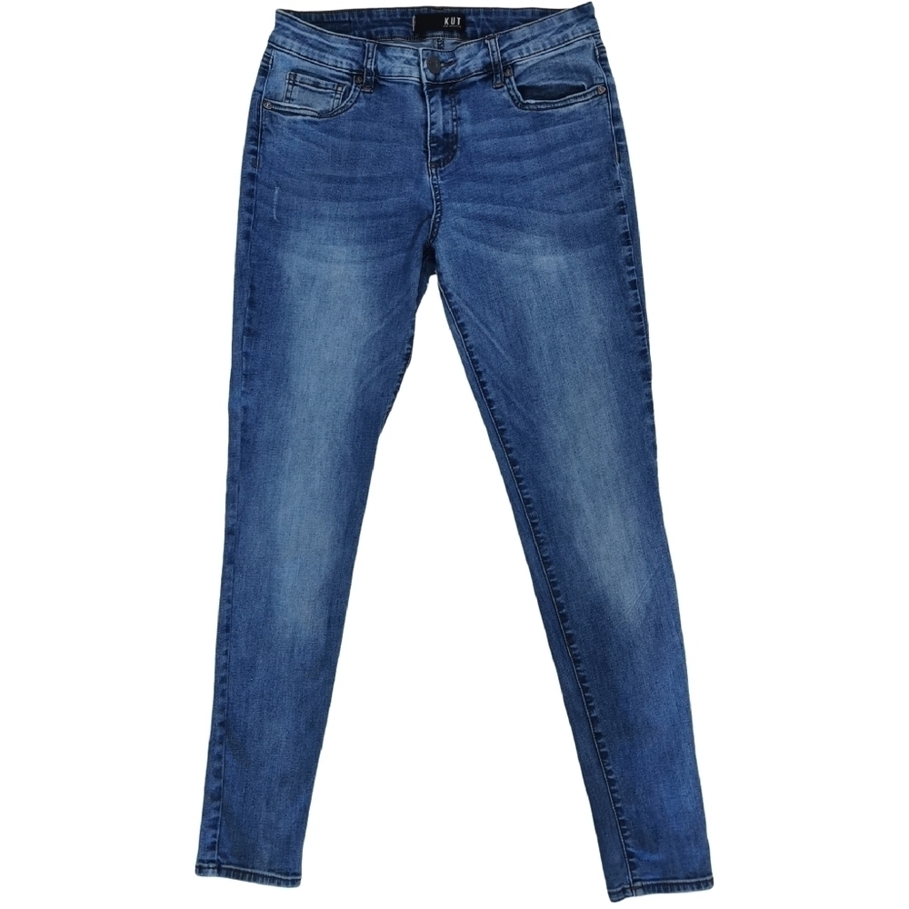 Kut from the Kloth Donna Skinny Fit 5-Pocket Jeans in Medium Wash - Sz 6